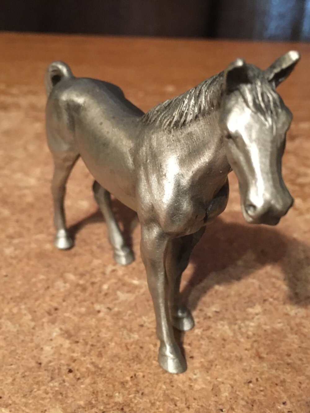 HUDSON PEWTER HORSE FIGURINE #100 3" X 3.75"